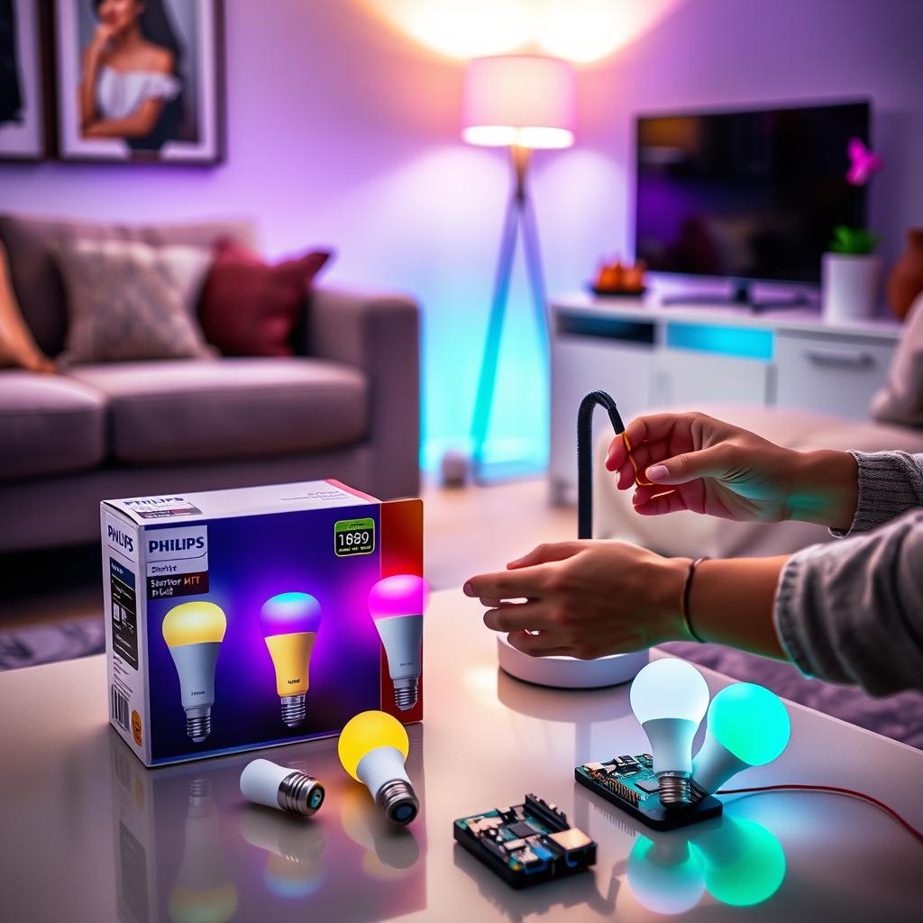 Installation du kit de démarrage Philips Hue Installation du kit de démarrage Philips Hue